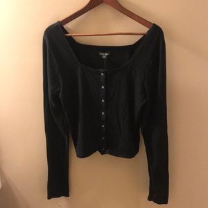 Black long sleeve top